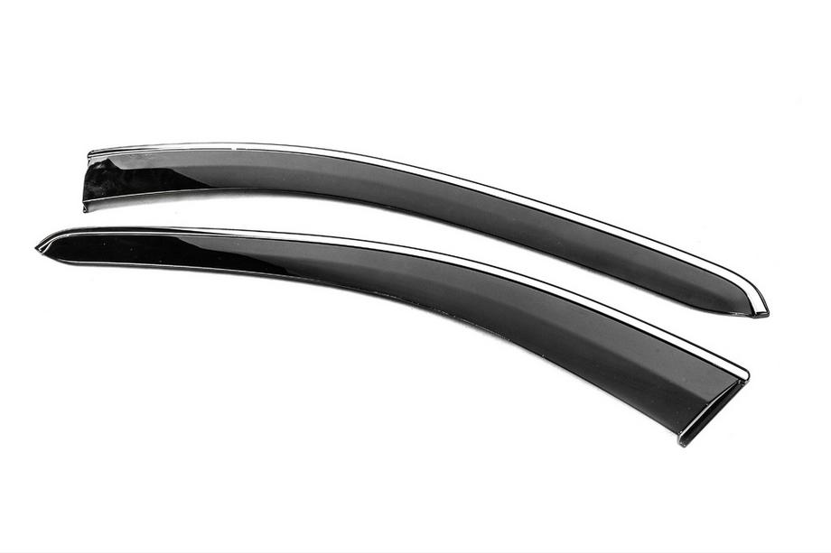 Volkswagen Caddy 2020- Déflecteurs de vitres avec moulure chromée Niken Luxury (2 pcs) Photo 3