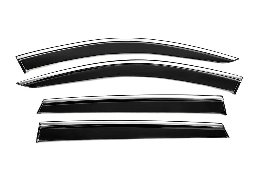 Audi Q7 2015–2026 Deflecteurs de Vitres avec Moulure Chromee Niken Luxury (4 pcs) Image