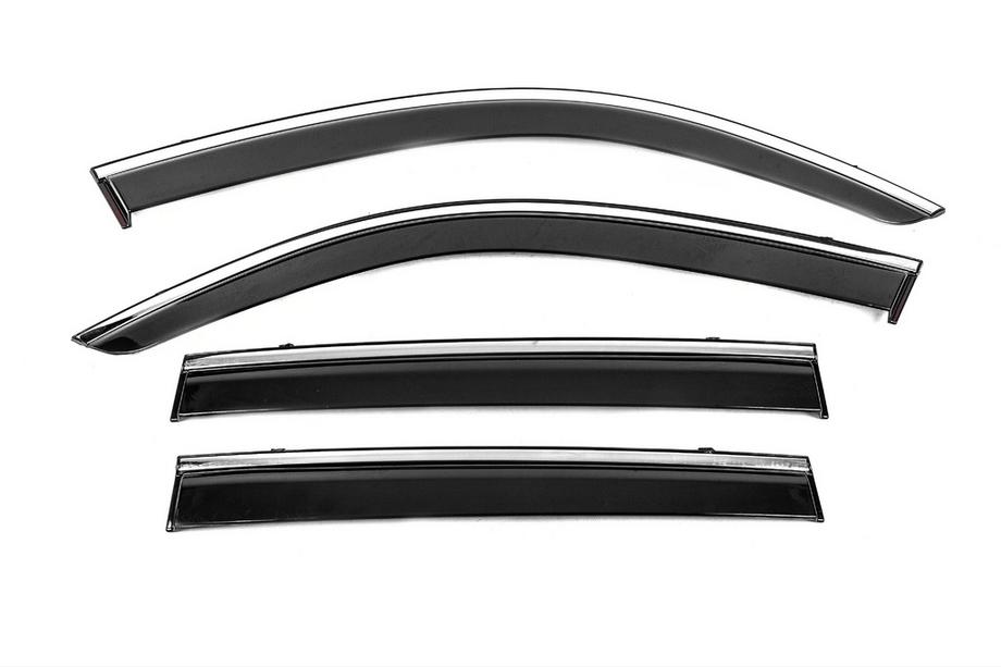 BMW X3 F25 2011-2018 Deflecteurs de Vitres avec Moulure Chromee Niken Luxury (4 pcs) Image