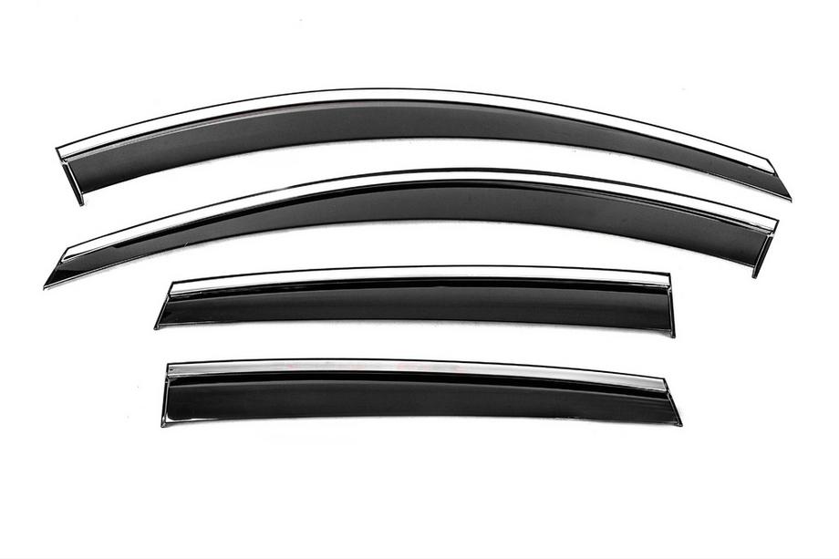 Chevrolet Captiva 2006-2019 Deflecteurs de Vitres avec Moulure Chromee Niken Luxury (4 pcs) Photo 1