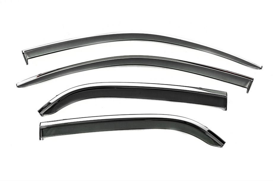 Peugeot 301 2012- Deflecteurs de Vitres avec Moulure Chromee Niken Luxury (4 pcs) Photo 2