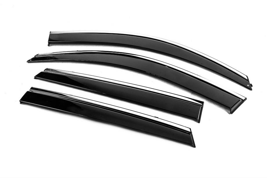 Hyundai Tucson JM 2004- Deflecteurs de Vitres avec Moulure Chromee Niken Luxury (4 pcs) Photo 2