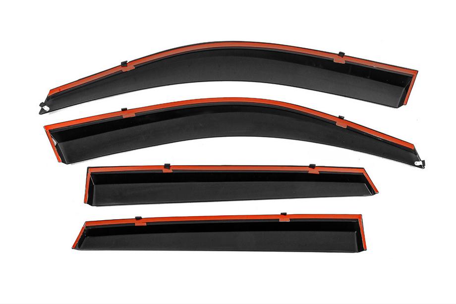 Hyundai Tucson JM 2004- Deflecteurs de Vitres avec Moulure Chromee Niken Luxury (4 pcs) Photo 3