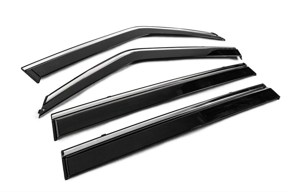 Infiniti QX80 2013-2024 Deflecteurs de Vitres avec Moulure Chromee Niken Luxury (4 pcs) Photo 3