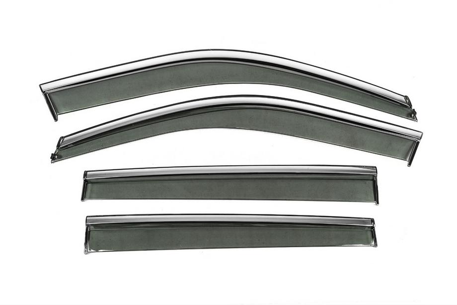 Jeep Compass 2016- Deflecteurs de Vitres avec Moulure Chromee Niken Luxury (4 pcs) Image