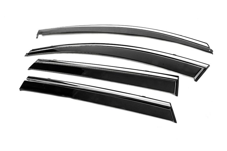 Kia Sorento III UM 2014-2020 Deflecteurs de Vitres avec Moulure Chromee Niken Luxury (4 pcs) Photo 5