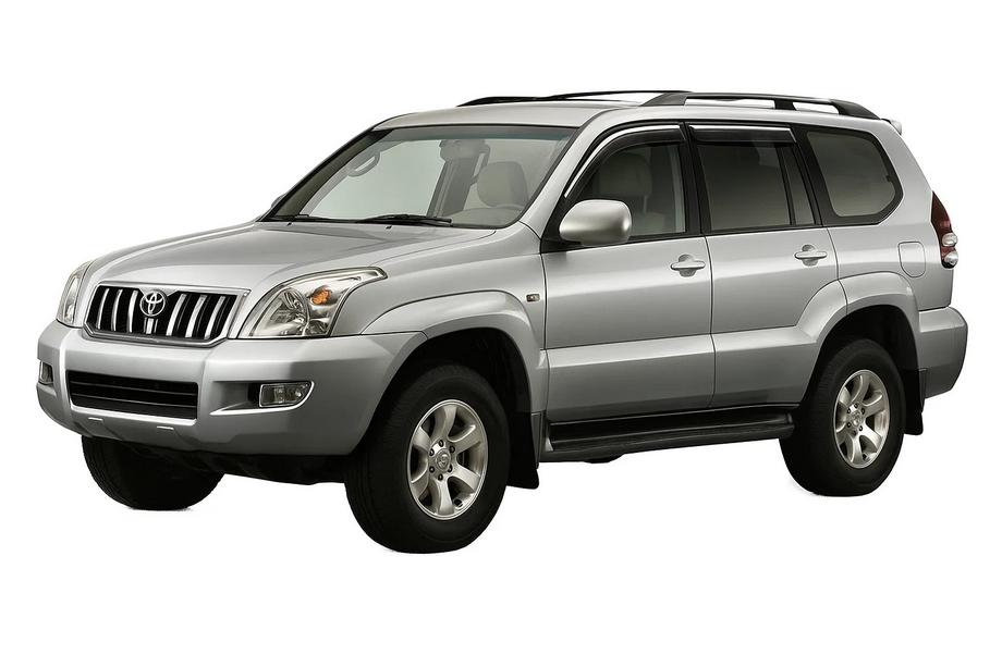 Toyota Land Cruiser Prado 120 2002-2009 Deflecteurs de Vitres avec Moulure Chromee Niken Luxury (4 pcs) Image