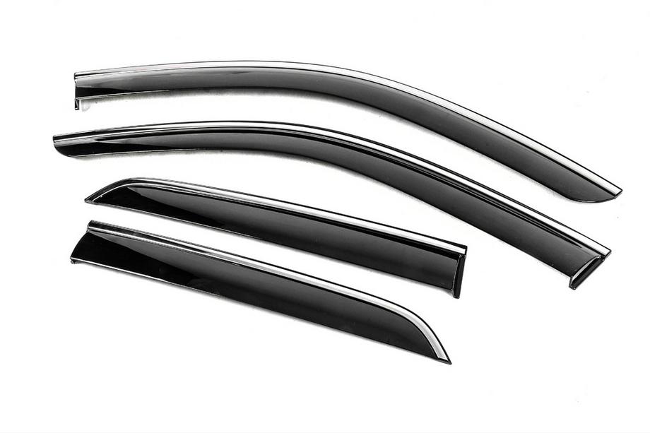 Mercedes GLE/ML class W166 2011-2018 Deflecteurs de Vitres avec Moulure Chromee Niken Luxury (4 pcs) Photo 3