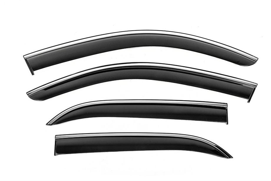 Mercedes GLE W167 2018- Deflecteurs de Vitres avec Moulure Chromee Niken Luxury (4 pcs) Photo 1