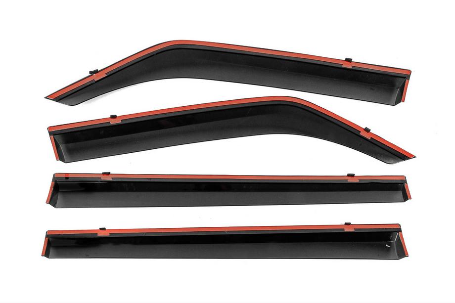 Mitsubishi Pajero Wagon IV 2006-2021 Deflecteurs de Vitres avec Moulure Chromee Niken Luxury (4 pcs) Photo 3