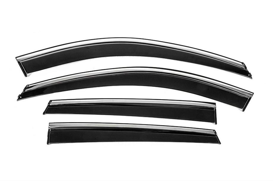 Mazda CX-5 2017–2025 Deflecteurs de Vitres avec Moulure Chromee Niken Luxury (4 pcs) Image