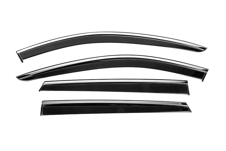 Mazda CX-9 2017- Deflecteurs de Vitres avec Moulure Chromee Niken Luxury (4 pcs) Image