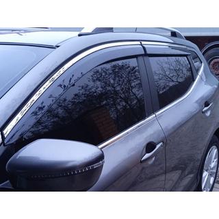 Deflecteurs de Vitres avec Moulure Chromee Niken Luxury (4 pcs) Nissan Qashqai 2014-2021 photo 4