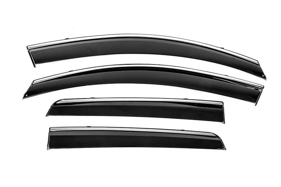 Nissan Qashqai 2007-2010 Deflecteurs de Vitres avec Moulure Chromee Niken Luxury (4 pcs) Image