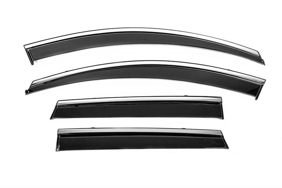 Renault Kadjar 2015-2022 Deflecteurs de Vitres avec Moulure Chromee Niken Luxury (4 pcs) Image
