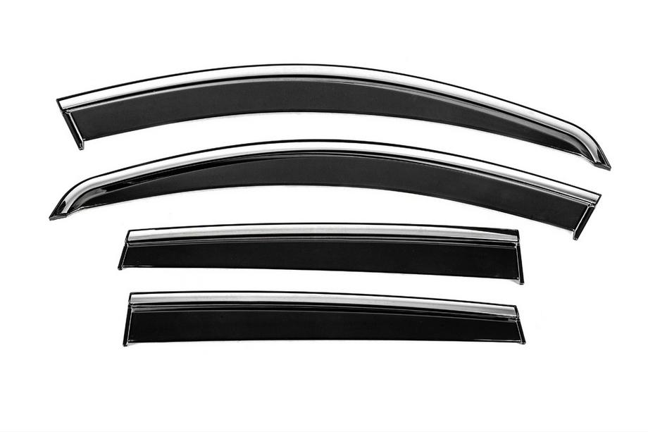 Renault Duster 2008–2017 Deflecteurs de Vitres avec Moulure Chromee Niken Luxury (4 pcs) Image