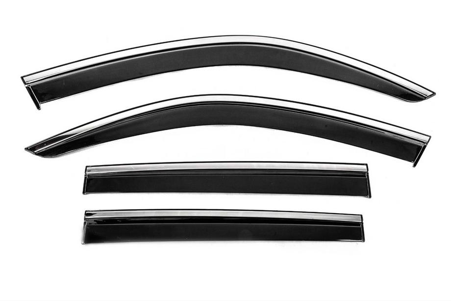 Subaru Forester 2018-2024 Deflecteurs de Vitres avec Moulure Chromee Niken Luxury (4 pcs) Photo 1