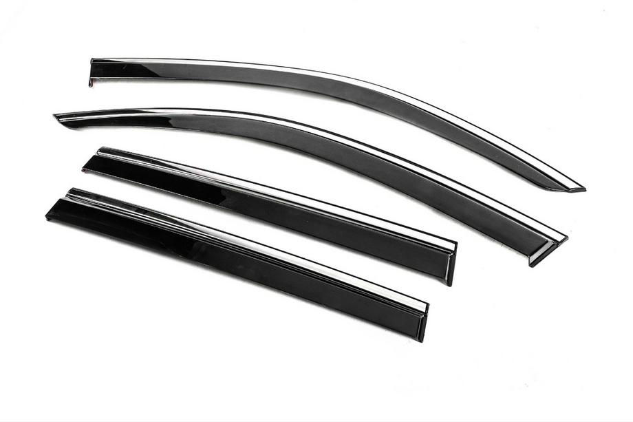 Subaru Forester 2018-2024 Deflecteurs de Vitres avec Moulure Chromee Niken Luxury (4 pcs) Photo 2