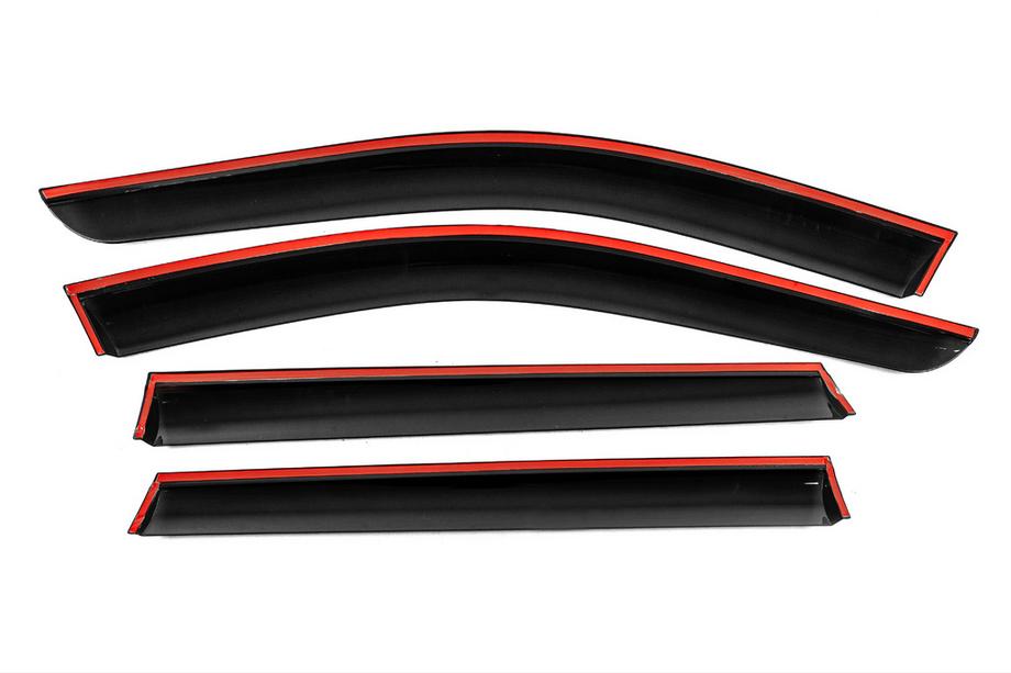 Subaru Outback 2009-2014 Deflecteurs de Vitres avec Moulure Chromee Niken Luxury (4 pcs) Photo 3