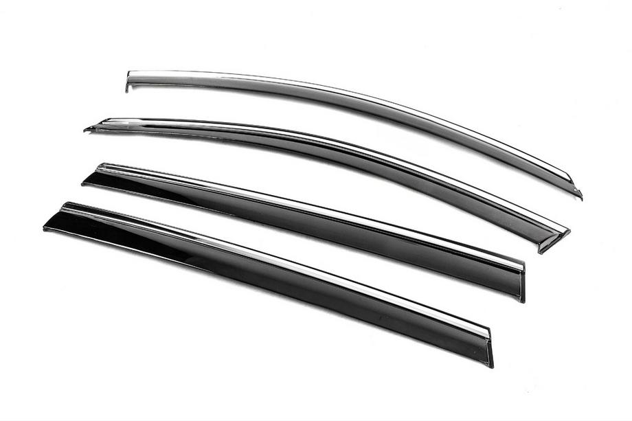 Skoda Octavia III A7 2013-2019 Déflecteurs de Vitres avec Moulure Chromée Niken Luxury (SW, 4 pcs) Photo 5