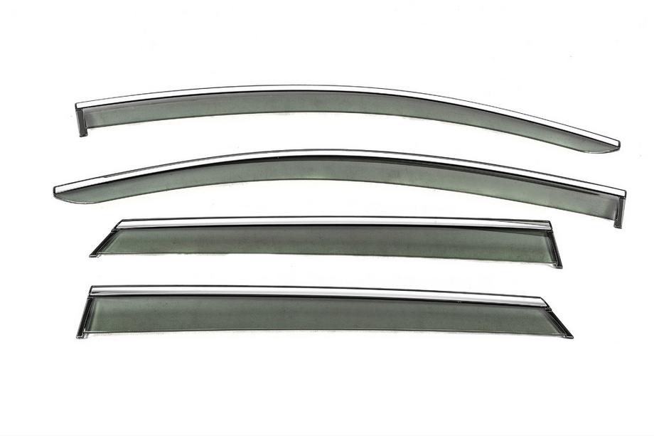 Toyota bZ4X 2022- Deflecteurs de Vitres avec Moulure Chromee Niken Luxury (4 pcs) Image
