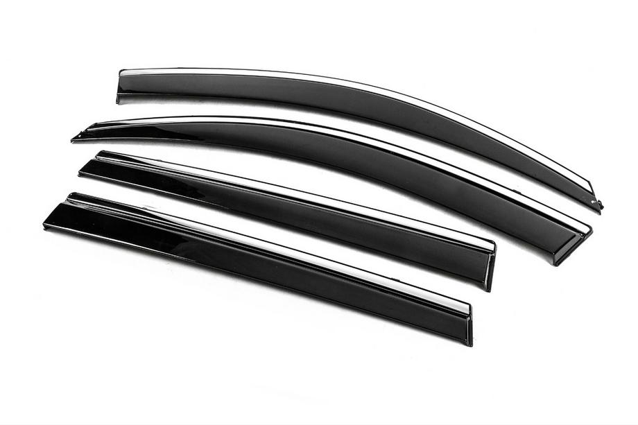 Toyota Rav 4 2006-2013 Déflecteurs de Vitres avec Moulure Chromée Niken Luxury (4 pcs, Long) Photo 2