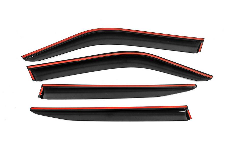 Toyota Land Cruiser 300 2021- Deflecteurs de Vitres avec Moulure Chromee Niken Luxury (4 pcs) Photo 3