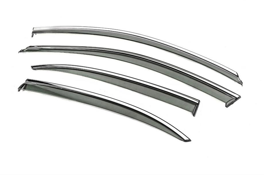 Volkswagen Jetta 2011-2018 Déflecteurs de Vitres avec Moulure Chromée Niken Luxury (USA, 4 pcs) Photo 2