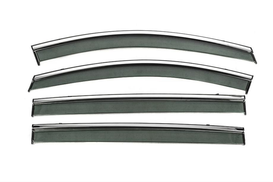 Volkswagen Sharan 2010-2023 Deflecteurs de Vitres avec Moulure Chromee Niken Luxury (4 pcs) Image