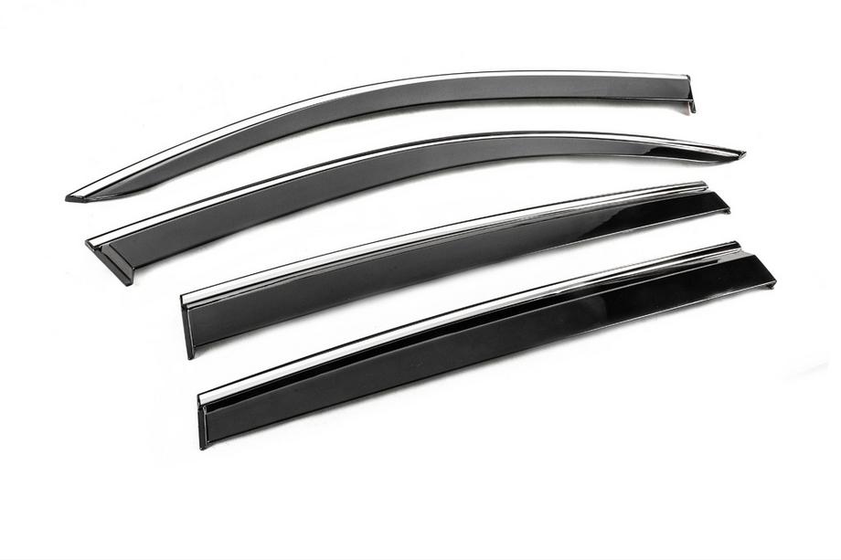 Volkswagen Tiguan 2016-2023 Deflecteurs de Vitres avec Moulure Chromee Niken Luxury (4 pcs) Photo 3
