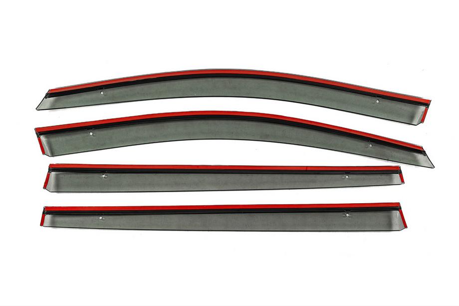 Volkswagen Touran 2010-2015 Deflecteurs de Vitres avec Moulure Chromee Niken Luxury (4 pcs) Photo 3