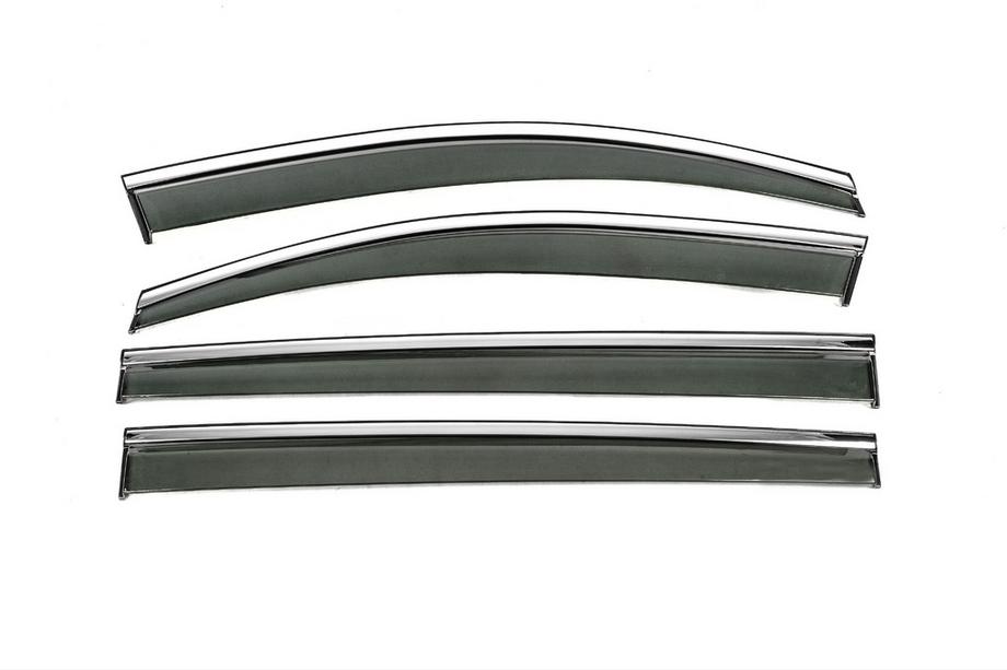 Volkswagen Touran 2015- Deflecteurs de Vitres avec Moulure Chromee Niken Luxury (4 pcs) Image
