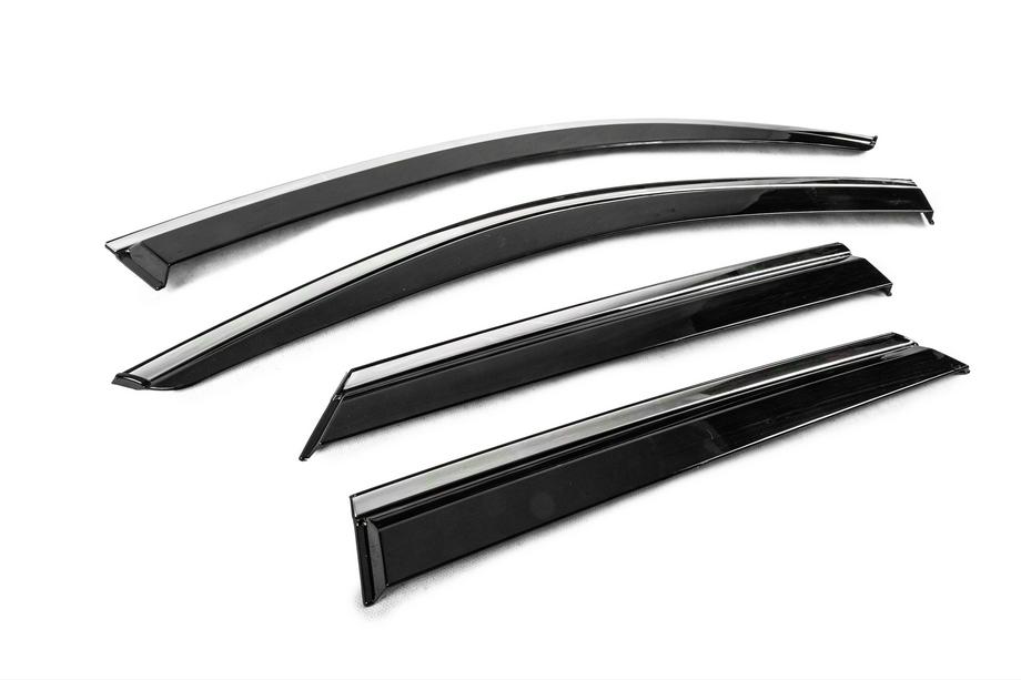 Volkswagen T-Cross 2019- Deflecteurs de Vitres avec Moulure Chromee Niken Luxury (4 pcs) Photo 3