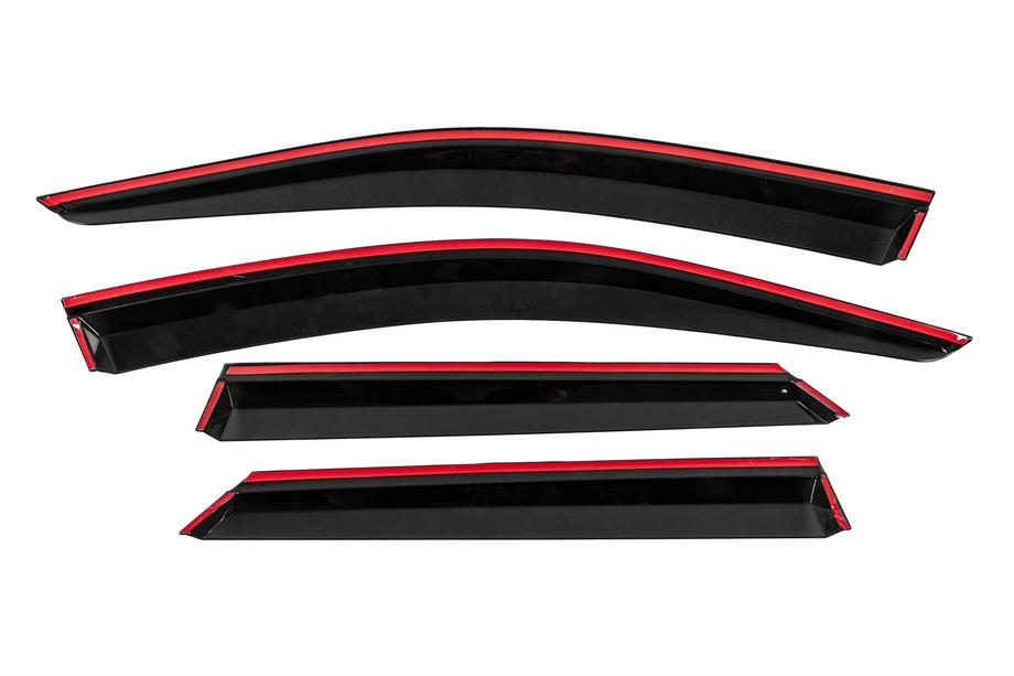 Volkswagen T-Cross 2019- Deflecteurs de Vitres avec Moulure Chromee Niken Luxury (4 pcs) Photo 4