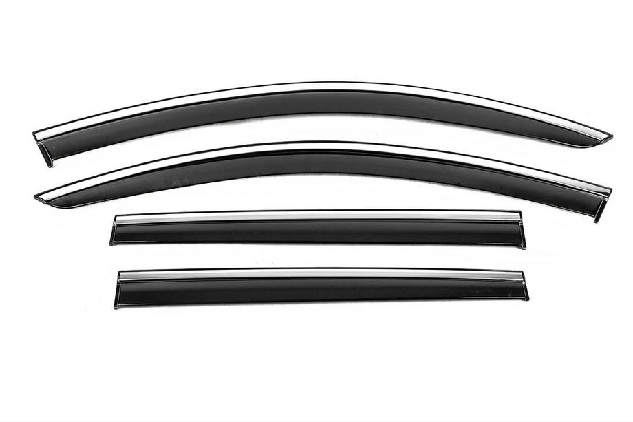 Volkswagen Passat B7 2012-2015 Déflecteurs de Vitres avec Moulure Chromée Niken Luxury (SW, 4 pcs) Photo 1