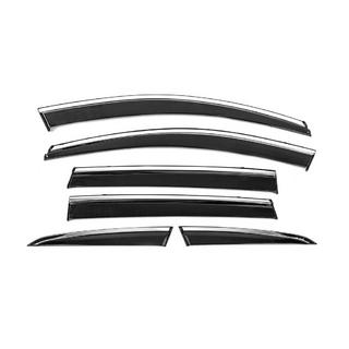 Déflecteurs de vitres avec moulure chromée Niken Luxury (6 pcs) Honda CRV 2017-2022 photo 1