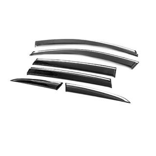 Déflecteurs de vitres avec moulure chromée Niken Luxury (6 pcs) Honda CRV 2017-2022 photo 2