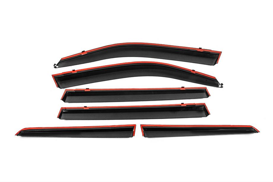 Toyota Land Cruiser 200 2007-2021 Déflecteurs de vitres avec moulure chromée Niken Luxury (6 pcs) Photo 7