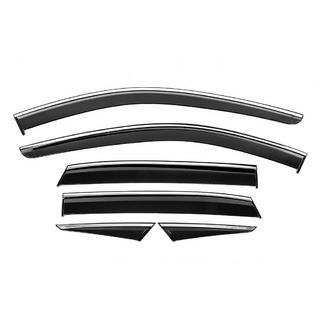 Déflecteurs de vitres avec moulure chromée Niken Luxury (6 pcs) Nissan Qashqai 2021- photo 1