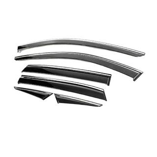 Déflecteurs de vitres avec moulure chromée Niken Luxury (6 pcs) Nissan Qashqai 2021- photo 2