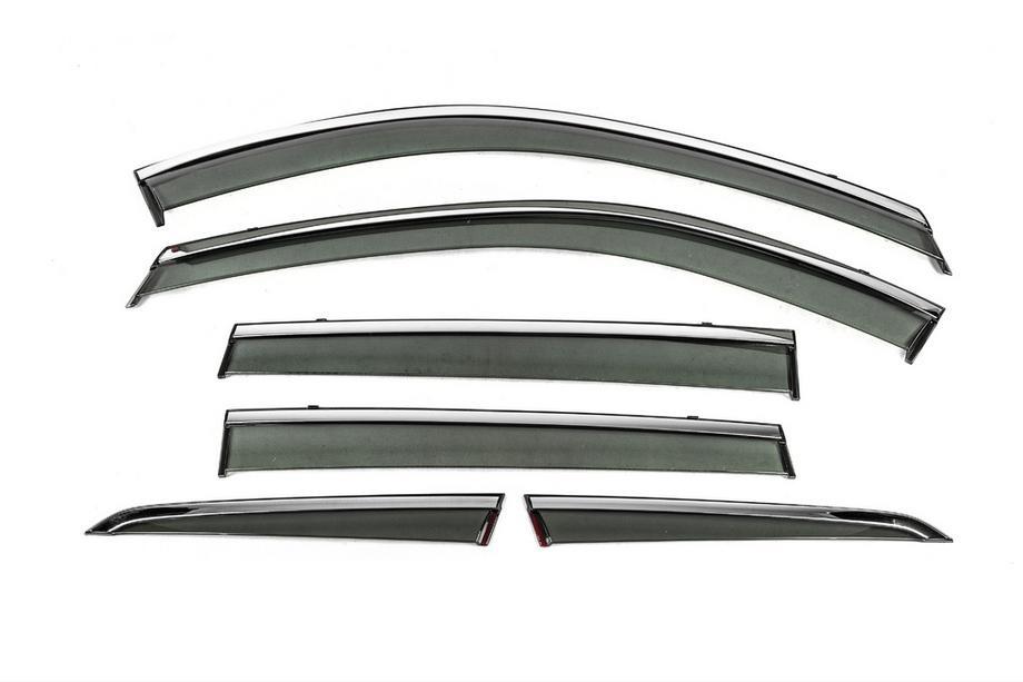 Nissan X-trail T33/Rogue 2022- Déflecteurs de Vitres avec Moulure Chromée Niken Luxury (Pour X-trail, 6 pcs) Photo 1