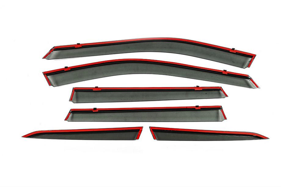 Nissan X-trail T33/Rogue 2022- Déflecteurs de Vitres avec Moulure Chromée Niken Luxury (Pour X-trail, 6 pcs) Photo 3