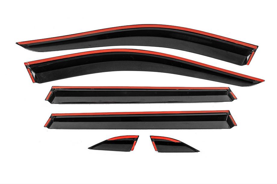Toyota Rav 4 2019–2025 Déflecteurs de vitres avec moulure chromée Niken Luxury (6 pcs) Photo 4