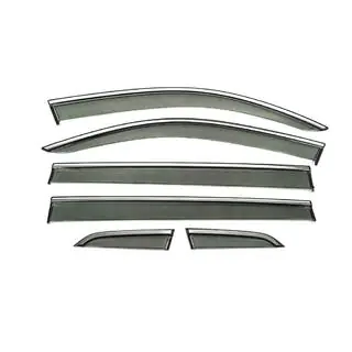 Déflecteurs de Vitres avec Moulure Chromée Niken Luxury (Long, 6 pcs)