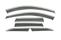 Volvo XC60 2017- Déflecteurs de vitres avec moulure chromée Niken Luxury (6 pcs) photo 1
