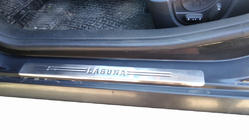 Renault Laguna 2001-2007 Seuils de porte OmsaLine (4 pcs, inox) photo 1