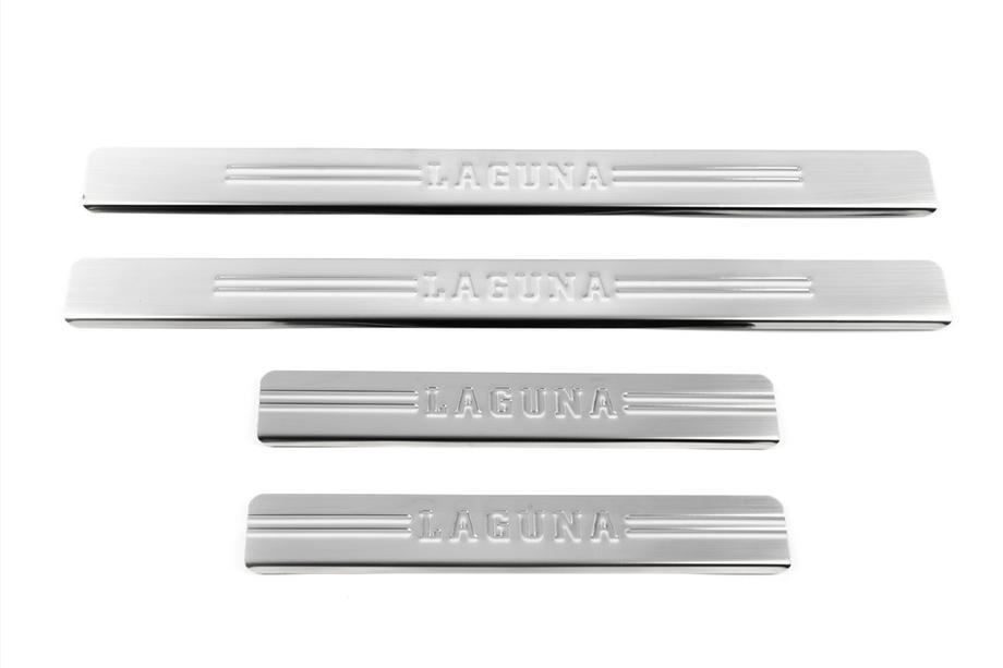 Renault Laguna 2001-2007 Seuils de porte OmsaLine (4 pcs, inox) Photo 4