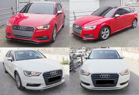 Audi A3 2012-2020 Lame avant (lip) DPT V-3 (Berline/HB, noir brillant) photo 8