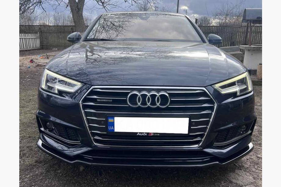 Audi A4 B9 2015-2024 Lame avant DPT V-1 (pour S-Line, 2015-2019, noir brillant) Photo 4