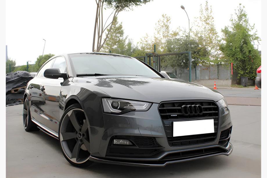 Audi A5 2007-2015 Lame Avant DPT (pour S-Line, 2011-2015, Noir Brillant) Image